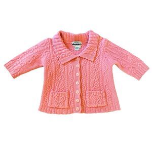 Vintage Aran Craft Women’s Cardigan Small 100% Wool Cable Knit